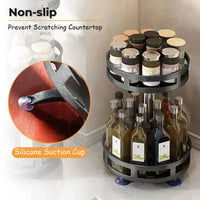 Thumbnail for 3-Tier 360° Rotating Stainless Steel Kitchen Organizer - InspiredGrabs.com