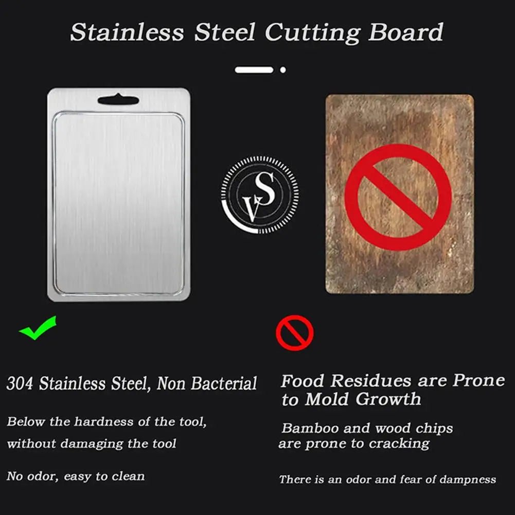 304 Stainless Steel Double - Sided Cutting Board - InspiredGrabs.com