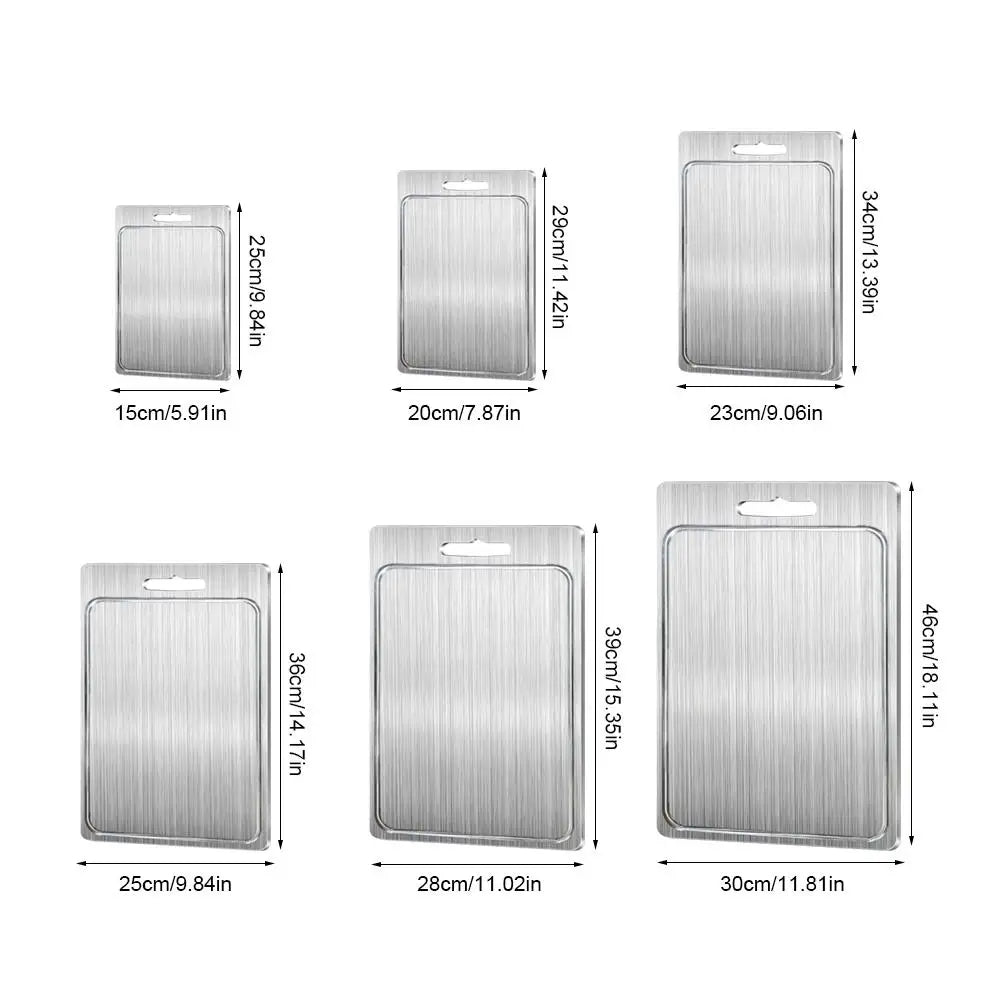 304 Stainless Steel Double - Sided Cutting Board - InspiredGrabs.com