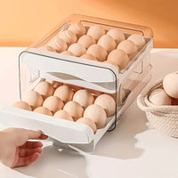 Thumbnail for 32-Slot Two-Tier Refrigerator Egg Organizer – White - InspiredGrabs.com