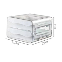 Thumbnail for 32-Slot Two-Tier Refrigerator Egg Organizer – White - InspiredGrabs.com