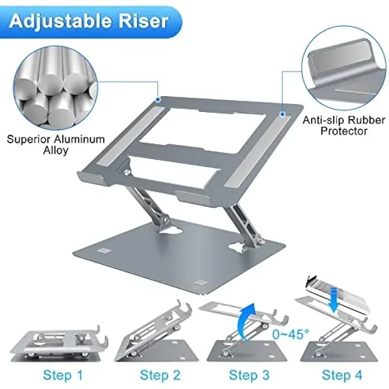 360° Adjustable Aluminum Laptop Stand - InspiredGrabs.com