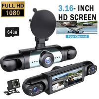 Thumbnail for 4 Channel 360 Degree Dash Cam 1080P Driving Recorder - InspiredGrabs.com