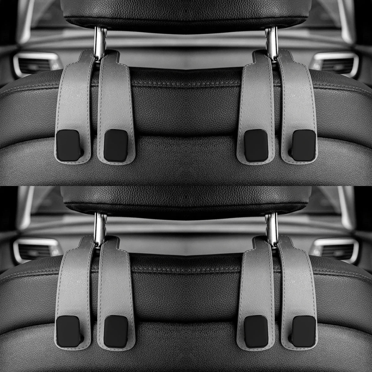 4-Pack Car Seat Headrest Hooks – Black - InspiredGrabs.com