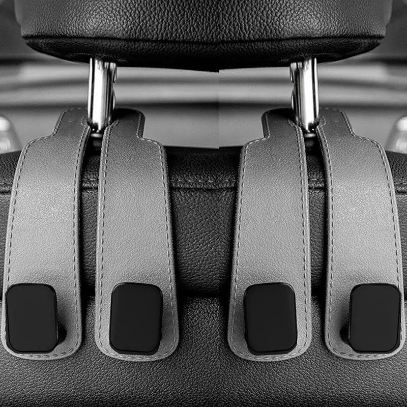 4-Pack Car Seat Headrest Hooks – Black - InspiredGrabs.com