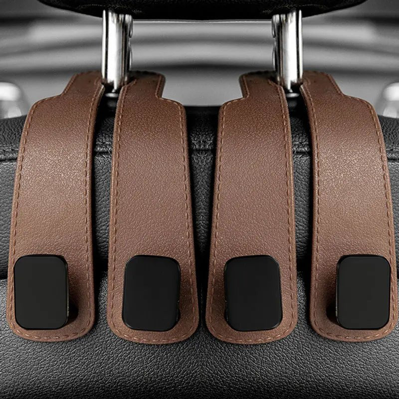 4-Pack Car Seat Headrest Hooks – Black - InspiredGrabs.com