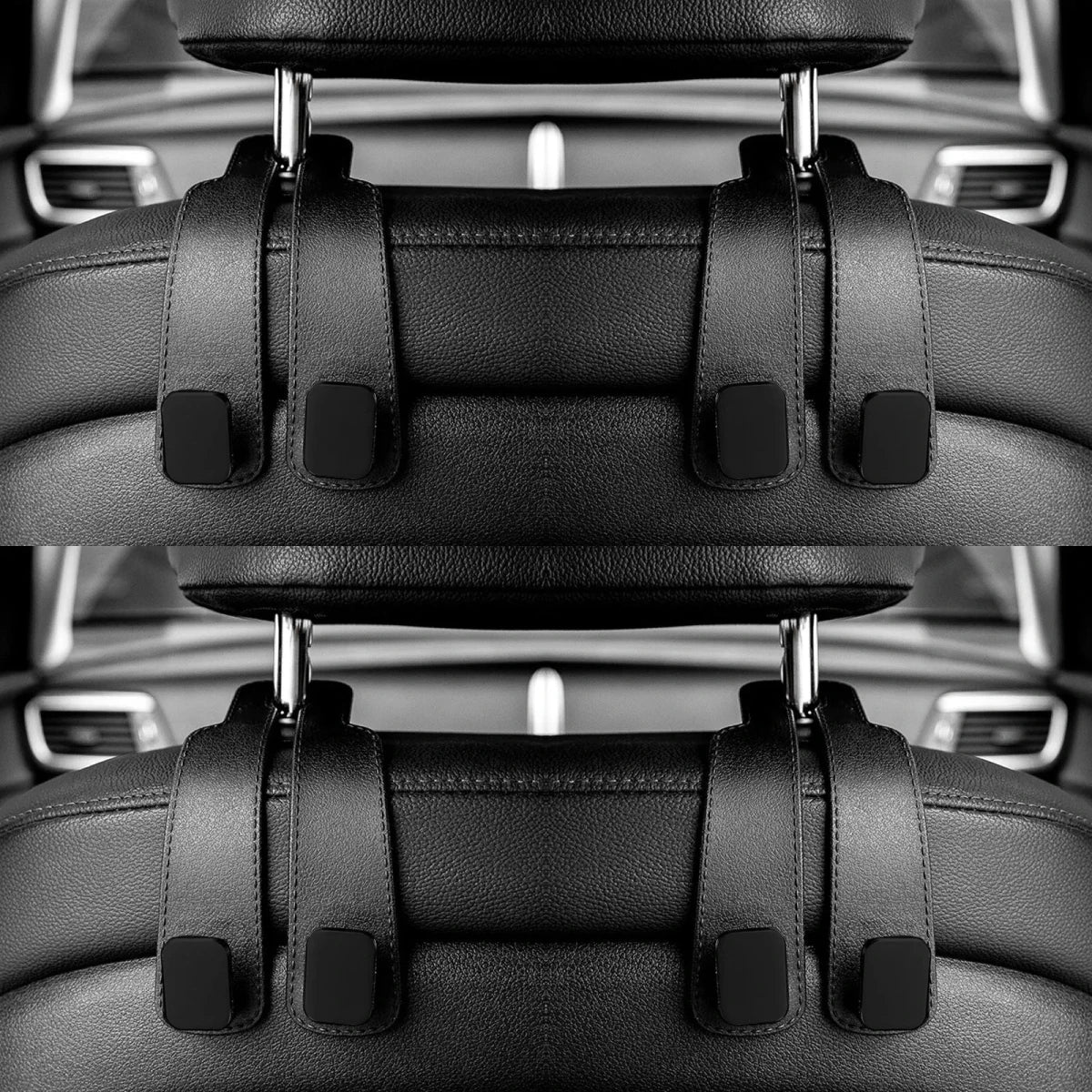 4-Pack Car Seat Headrest Hooks – Black - InspiredGrabs.com