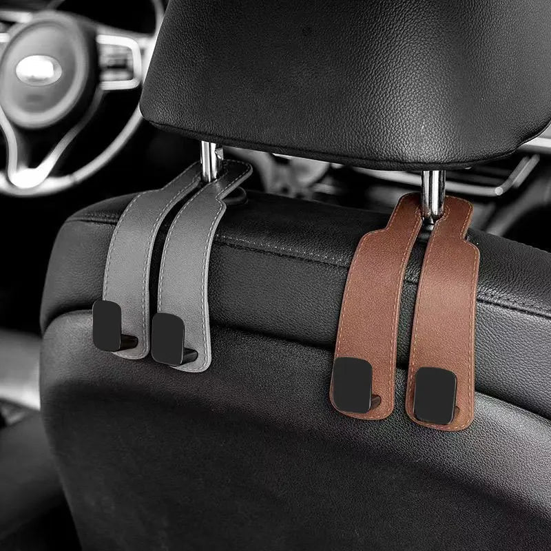 4-Pack Car Seat Headrest Hooks – Black - InspiredGrabs.com