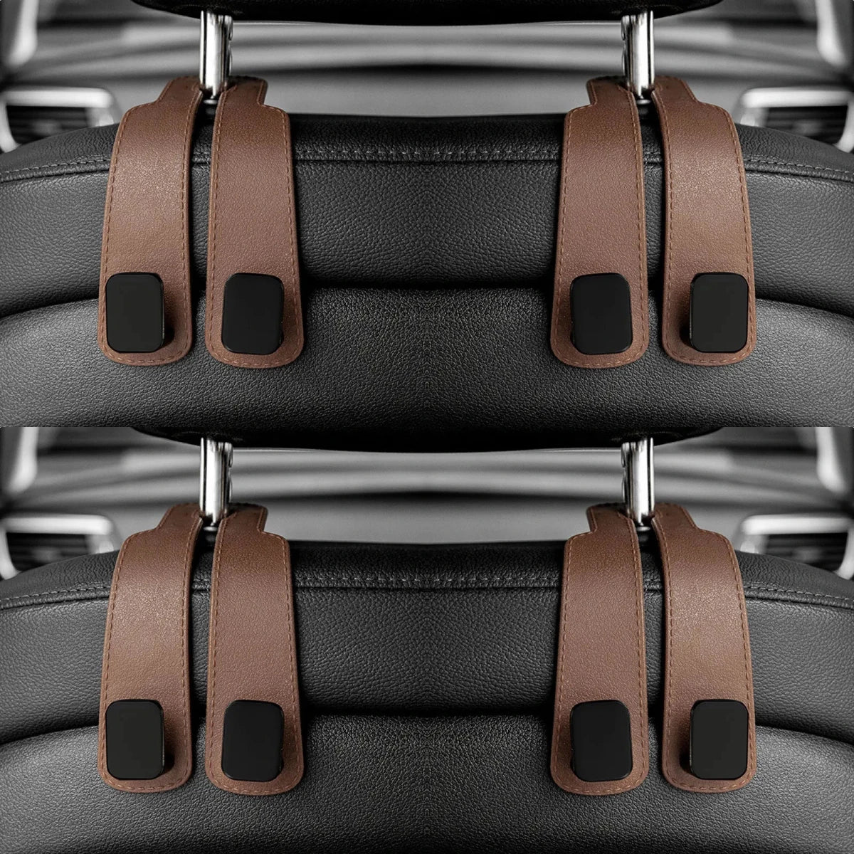 4-Pack Car Seat Headrest Hooks – Black - InspiredGrabs.com