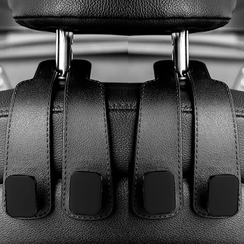 4-Pack Car Seat Headrest Hooks – Black - InspiredGrabs.com
