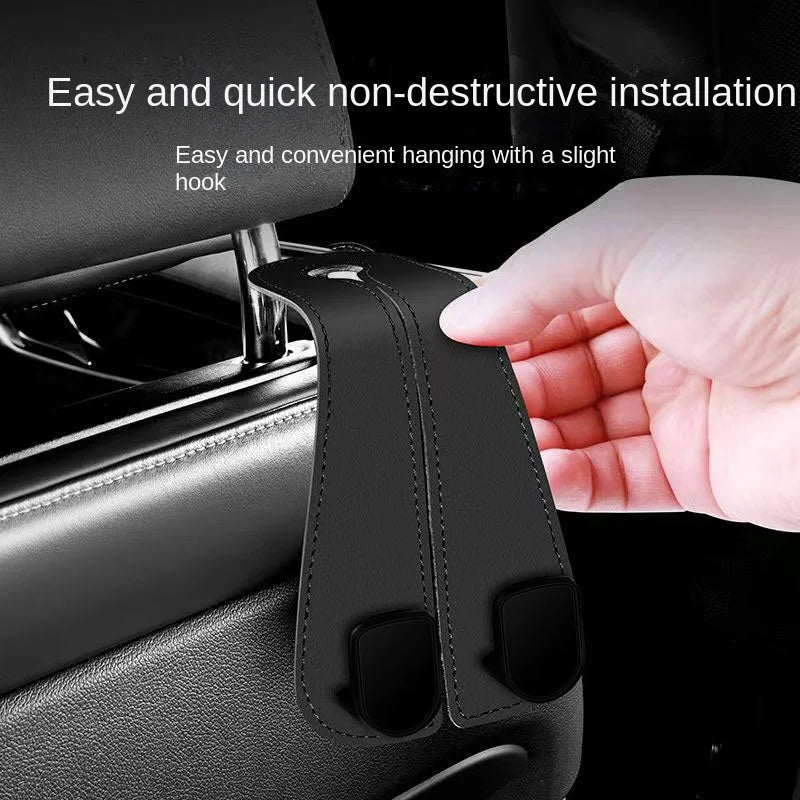 4-Pack Car Seat Headrest Hooks – Black - InspiredGrabs.com