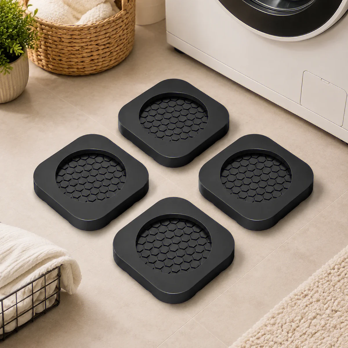 4-Pack Heavy-Duty Appliance Anti-Vibration Pads - InspiredGrabs.com