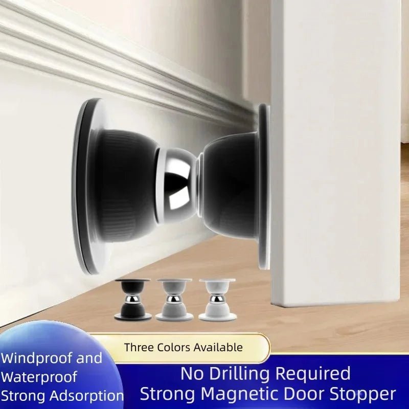 4-Piece Silicone Magnetic Door Stopper Set – Black - InspiredGrabs.com