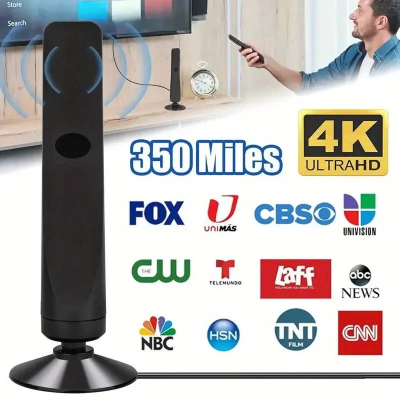 4K 1080P HD Hexagonal TV Antenna | Powerful Signal Amplifier | Ultra - Clear Reception for Smart and Traditional TVs | Long - Range and Broad Compatibility - InspiredGrabs.com