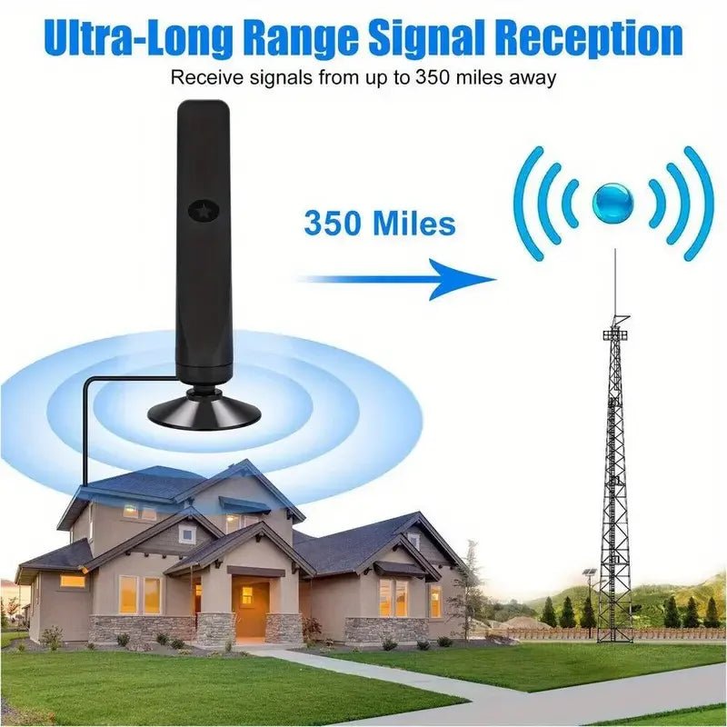 4K 1080P HD Hexagonal TV Antenna | Powerful Signal Amplifier | Ultra - Clear Reception for Smart and Traditional TVs | Long - Range and Broad Compatibility - InspiredGrabs.com