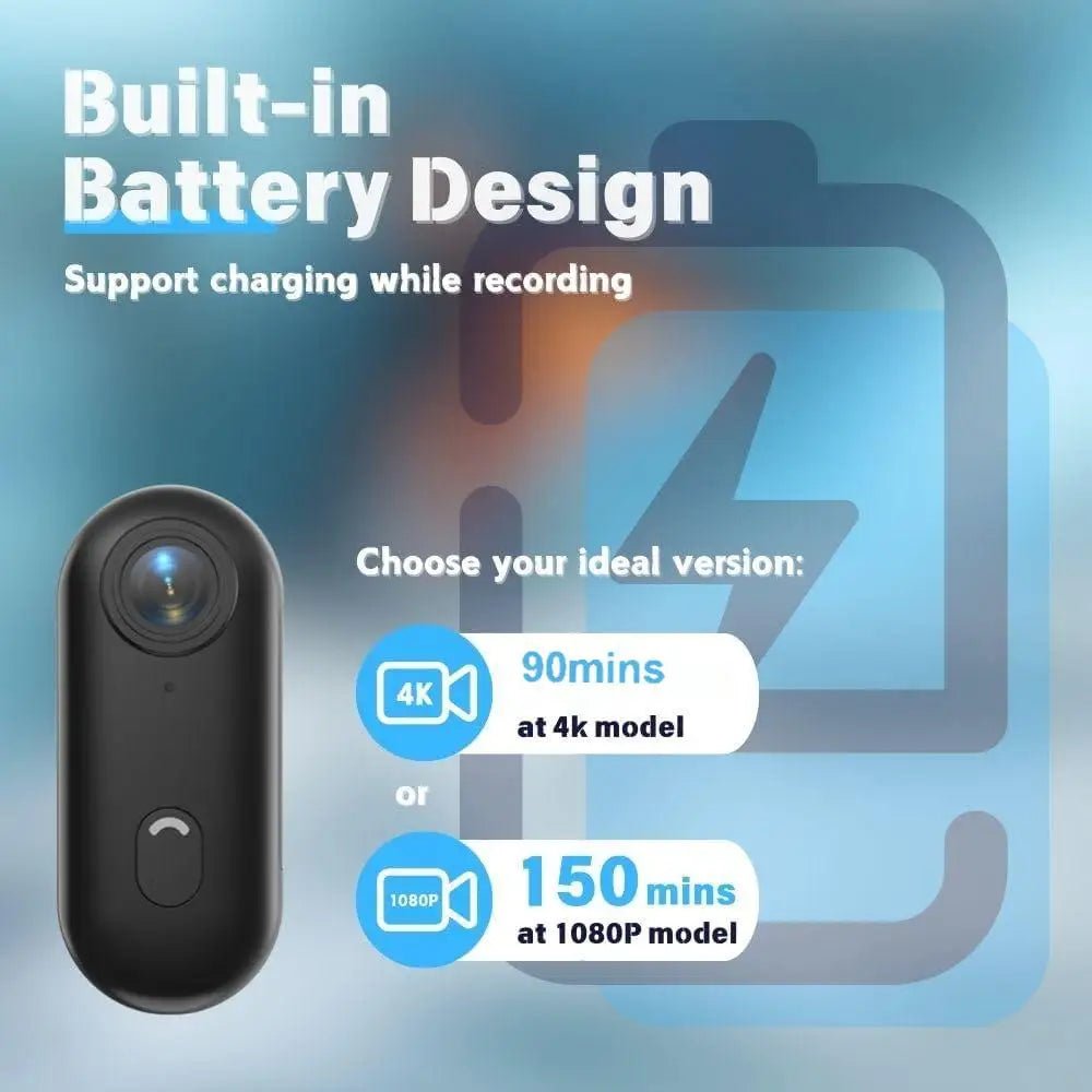 4K Mini Vlog Body Camera - Compact and Powerful - InspiredGrabs.com
