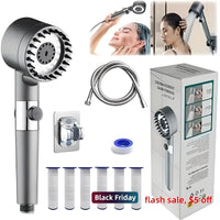 Thumbnail for 5 - Filter Adjustable Shower Set - Stainless Steel - InspiredGrabs.com