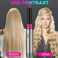 Thumbnail for 5 - in - 1 Hot Air Brush Hair Dryer & Styler – Ionic Detachable Blowout Tool - InspiredGrabs.com