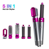 Thumbnail for 5 - in - 1 Hot Air Brush Hair Dryer & Styler – Ionic Detachable Blowout Tool - InspiredGrabs.com