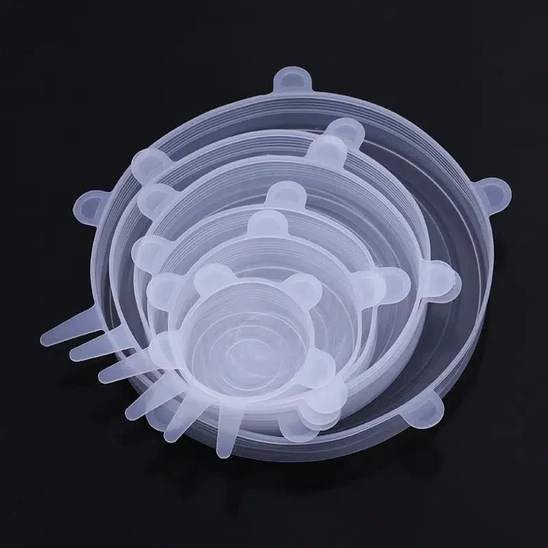 6-Piece Reusable Silicone Stretch Lid Set - InspiredGrabs.com