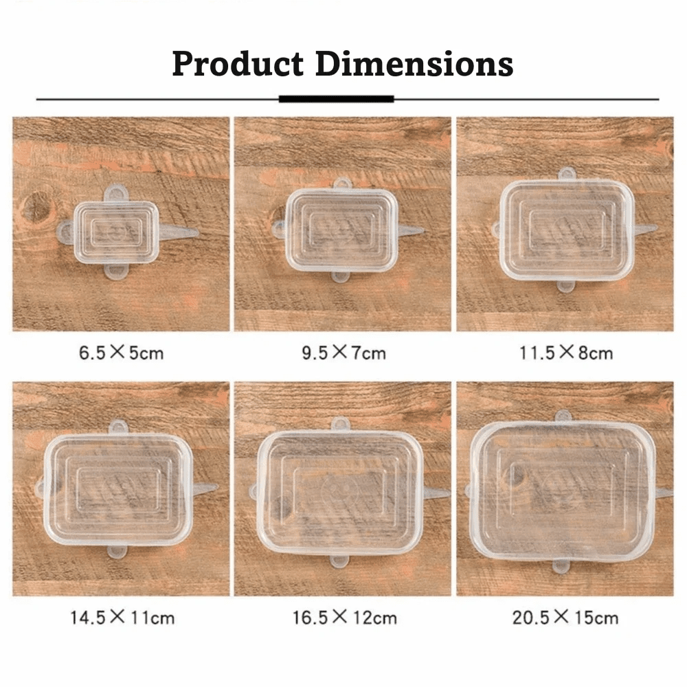 6PCS Useful Reusable Fresh-keeping Cover Non-slip Kitchen Gadgets Silicone Lids Stretch Microwave Lid - InspiredGrabs.com