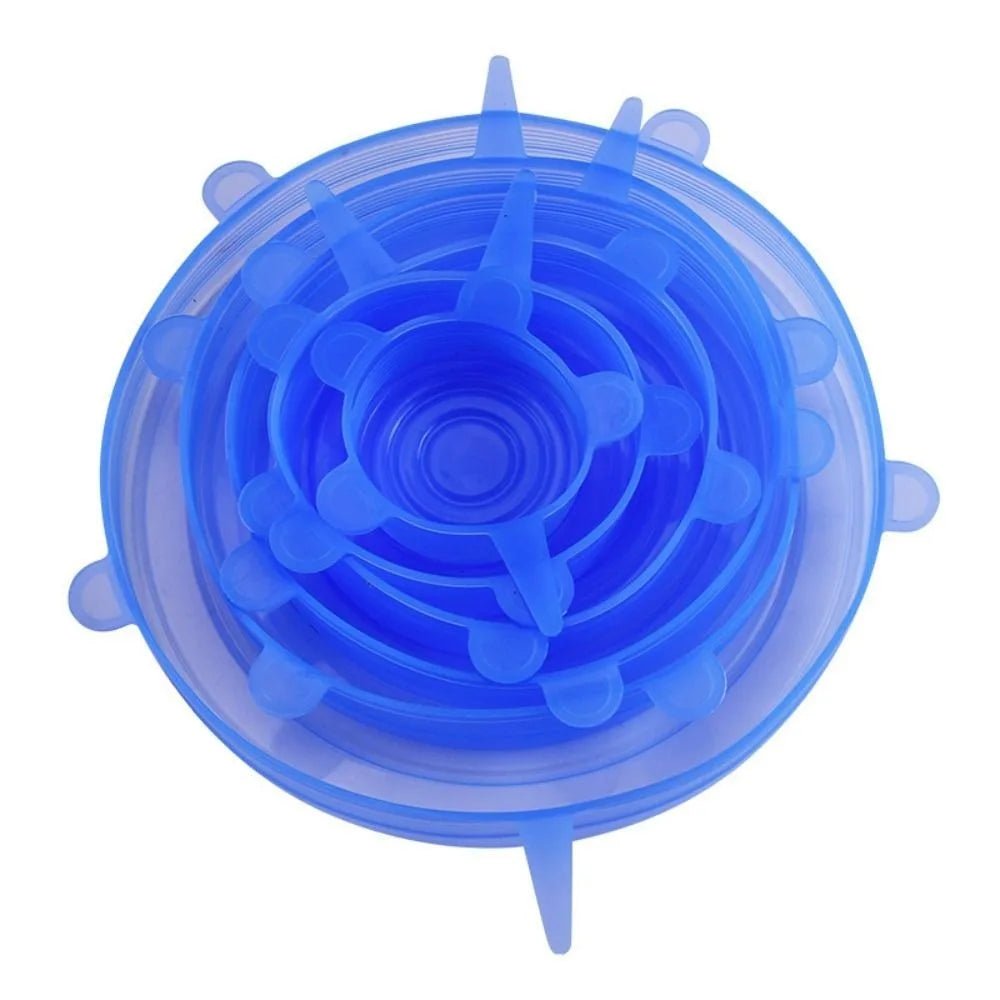 6PCS Useful Reusable Fresh-keeping Cover Non-slip Kitchen Gadgets Silicone Lids Stretch Microwave Lid - InspiredGrabs.com