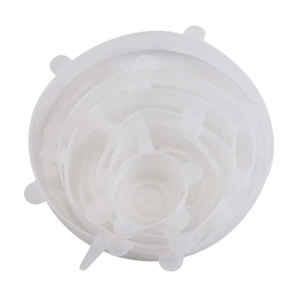 6PCS Useful Reusable Fresh-keeping Cover Non-slip Kitchen Gadgets Silicone Lids Stretch Microwave Lid - InspiredGrabs.com