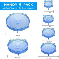 Thumbnail for 6PCS Useful Reusable Fresh-keeping Cover Non-slip Kitchen Gadgets Silicone Lids Stretch Microwave Lid - InspiredGrabs.com