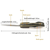 Thumbnail for 7 - in - 1 Stainless Steel Camping Cutlery Set – Foldable Outdoor Utensils - InspiredGrabs.com