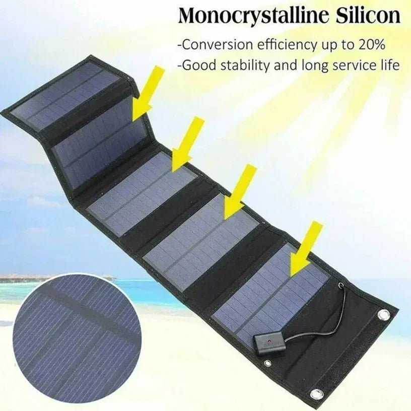 70W Waterproof Solar Panel Charger - Portable Power - InspiredGrabs.com