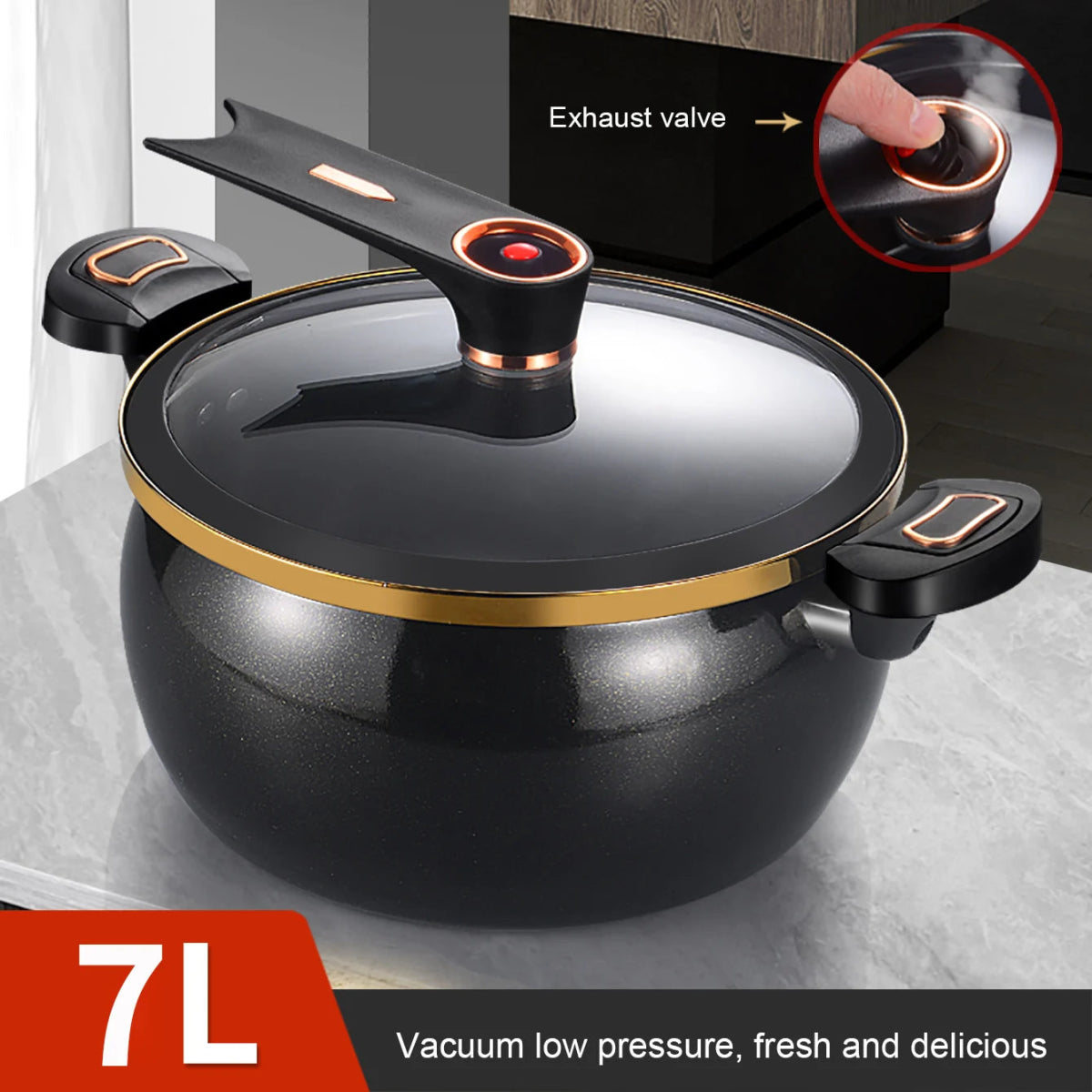 7L Multi - Functional Non - Stick Stew Pot - InspiredGrabs.com