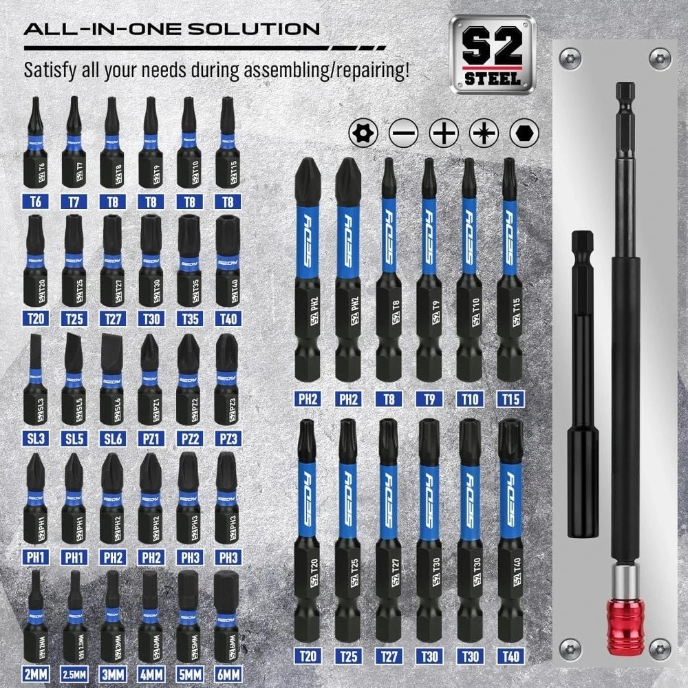 80 - Piece Magnetic Impact Nut Driver Set – Metric & SAE - InspiredGrabs.com