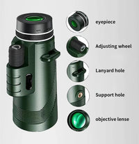 Thumbnail for 80x100 HD Monocular Telescope for Adventure Seekers - InspiredGrabs.com