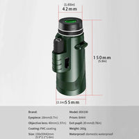 Thumbnail for 80x100 HD Monocular Telescope for Adventure Seekers - InspiredGrabs.com