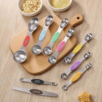 Thumbnail for 9-Piece Magnetic Measuring Spoon Set — Colorful Stainless Steel - InspiredGrabs.com