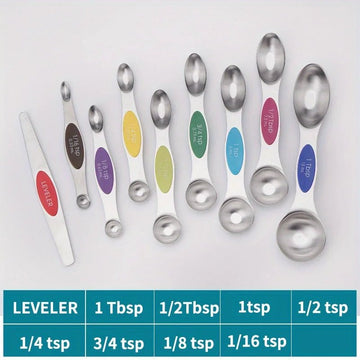 9-Piece Magnetic Measuring Spoon Set — Colorful Stainless Steel - InspiredGrabs.com