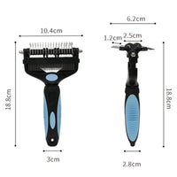 Thumbnail for Handheld pet grooming brush grip view