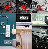 Thumbnail for Adhesive cable clips securing cords on a surface