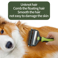 Thumbnail for Three-function pet grooming brush illustration