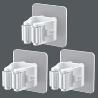 Thumbnail for Three-piece white adhesive mop holder pack