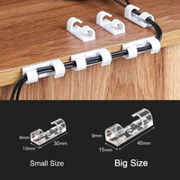 Thumbnail for Cable clips arranged for desk cord management