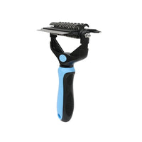 Thumbnail for Blue 3-in-1 pet deshedding brush