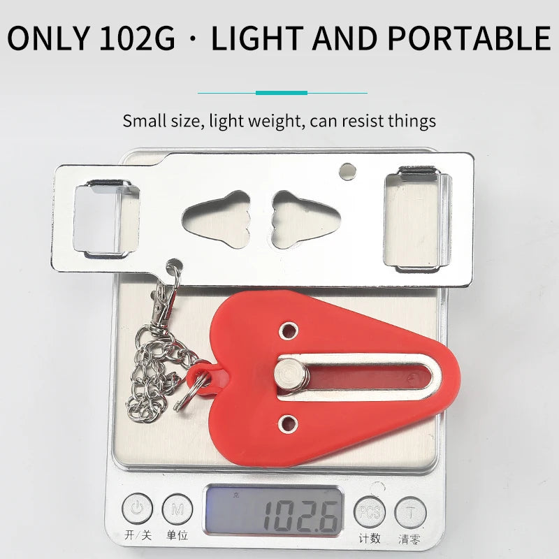 Black portable door latch components