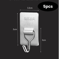 Thumbnail for Adhesive-backed stainless steel wall hook