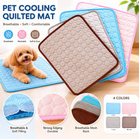 Thumbnail for Pet cooling mats in Grey, Brown, Pink and Blue with quilted tops
