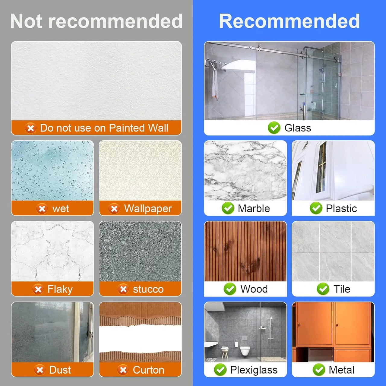White adhesive mop and broom holder