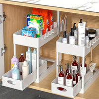 Thumbnail for Space-saving organizer for bathroom or kitchen cabinet