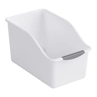 Thumbnail for White open-front household storage bin