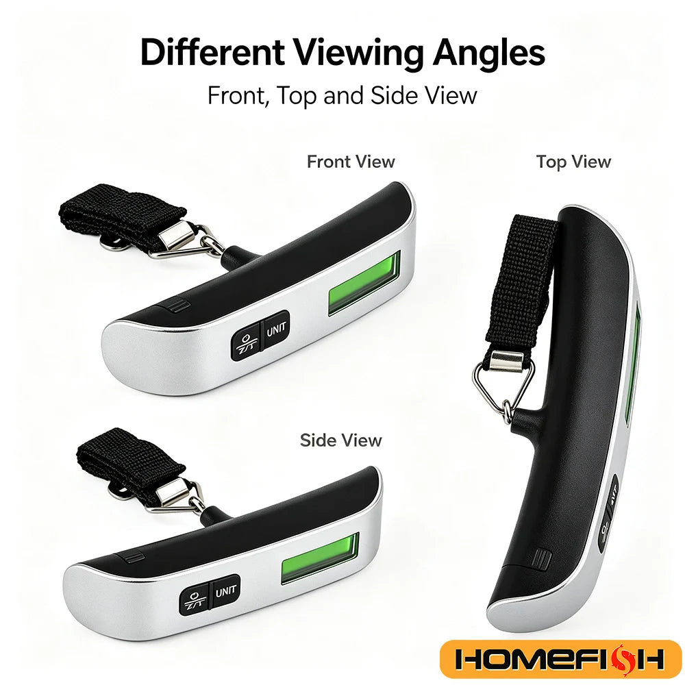Handheld suitcase weighing demonstration
