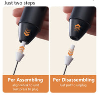 Thumbnail for Black electric milk frother – whisk head detail